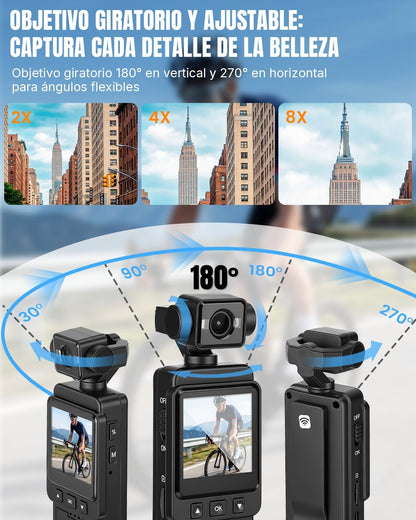 Camara de Accion 4K Portatil
